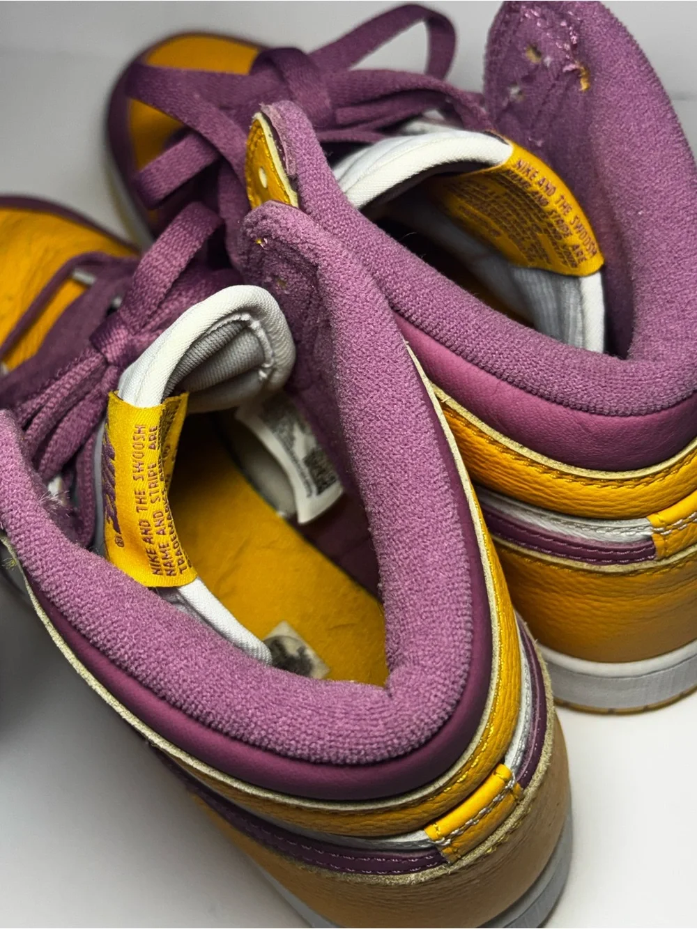 Boys Jordan High-Top Sneakers- Purple, Yellow, White💛 used but great condition!